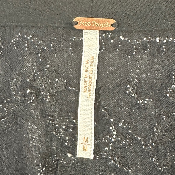 Free People Embroidered Black And White Fable Midi Dress - Picture 9 of 12